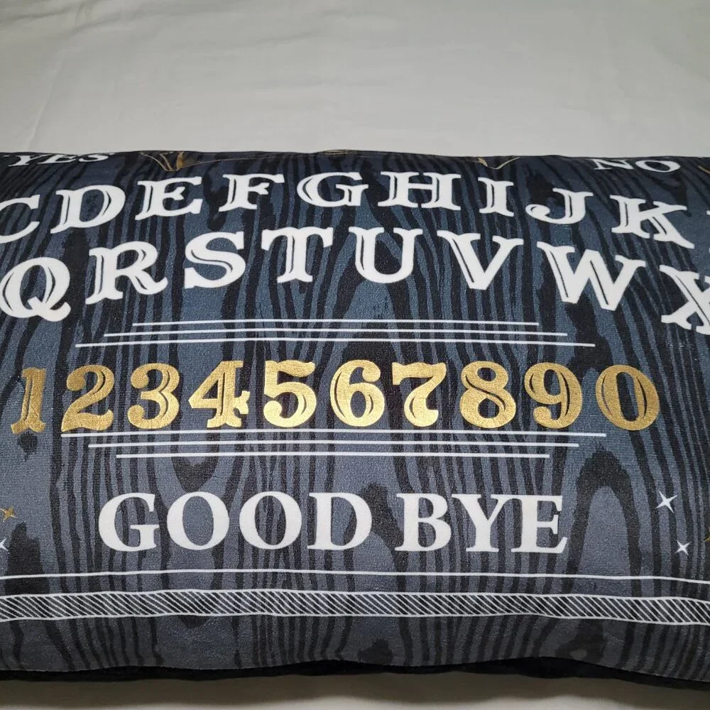 Cynthia Rowley Halloween Throw Pillow Ouija Board Black Gold Gothic Whimsigoth
